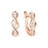 Earrings in Rose Gold, two tone plating colors