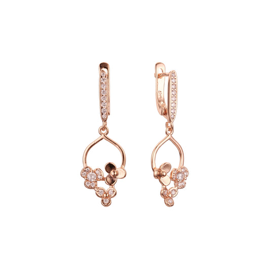 Pendientes de oro rosa