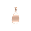 Plain teardrop disc pendant in Rose Gold, 14K Gold plating colors