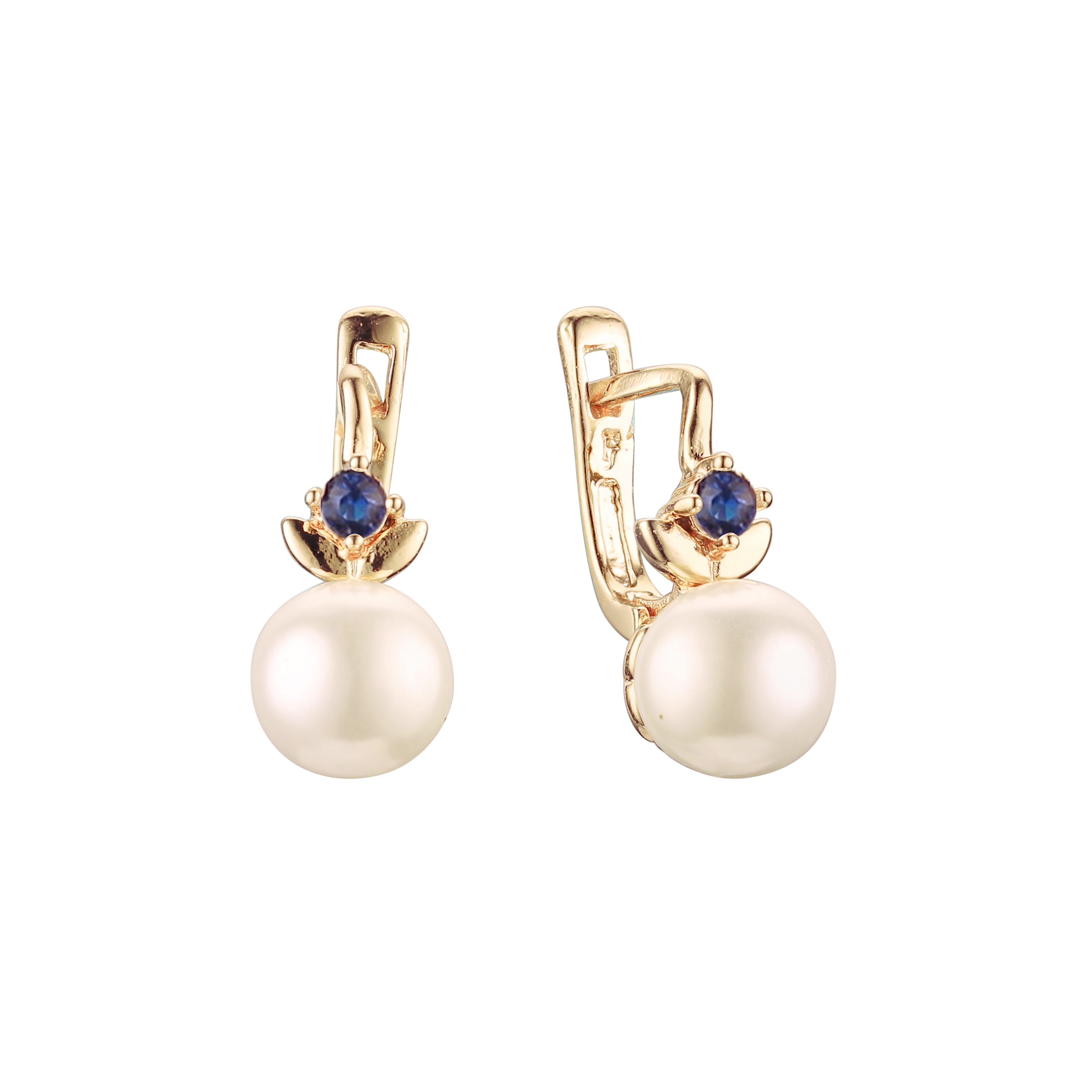 Elegant pearl earrings in 14K Gold, Rose Gold plating colors