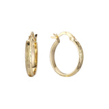 Hoop earring in 14K Gold, Rose Gold plating colors