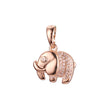 Colgante animal elefante en Oro Rosa, baño de Oro 14K colores