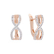 Rose Gold two tone earrings