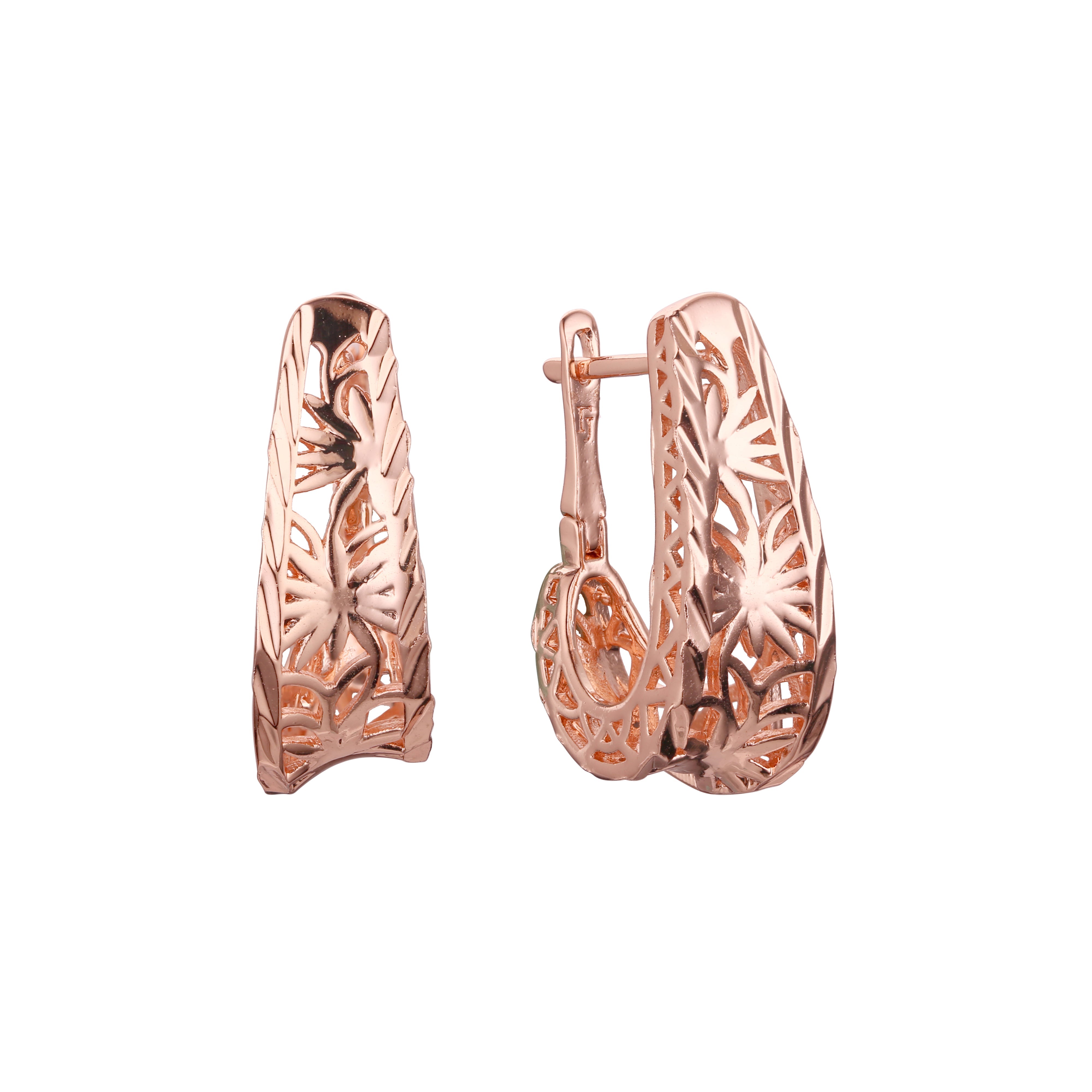 Pendientes en Oro de 14K, baño de Oro Rosa colores