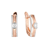 Earrings in Rose Gold, two tone plating colors