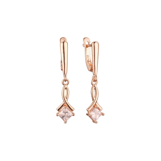 Pendientes de oro rosa