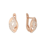 Rose Gold two tone earrings