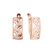 Earrings in Rose Gold, two tone plating colors