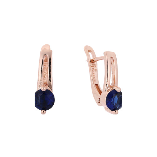 Rose Gold solitaire earrings