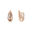 Rose Gold two tone solitaire earrings