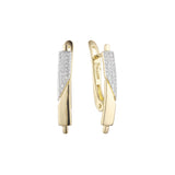 Aretes de racimo en Oro de 14K, Oro Rosa, baño de dos colores