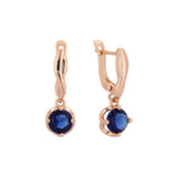 Rose Gold solitaire drop earrings