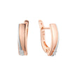 Solitaire earrings in 14K Gold, Rose Gold, two tone plating colors