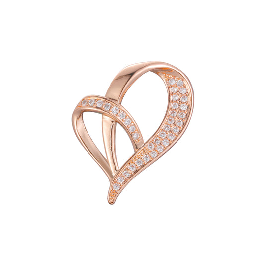 Pendant in Rose Gold two tone, 14K Gold plating colors