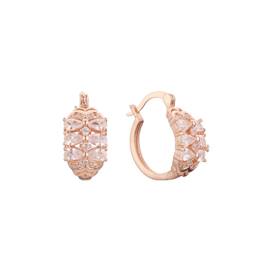 Hoop earrings in 14K Gold, Rose Gold plating colors