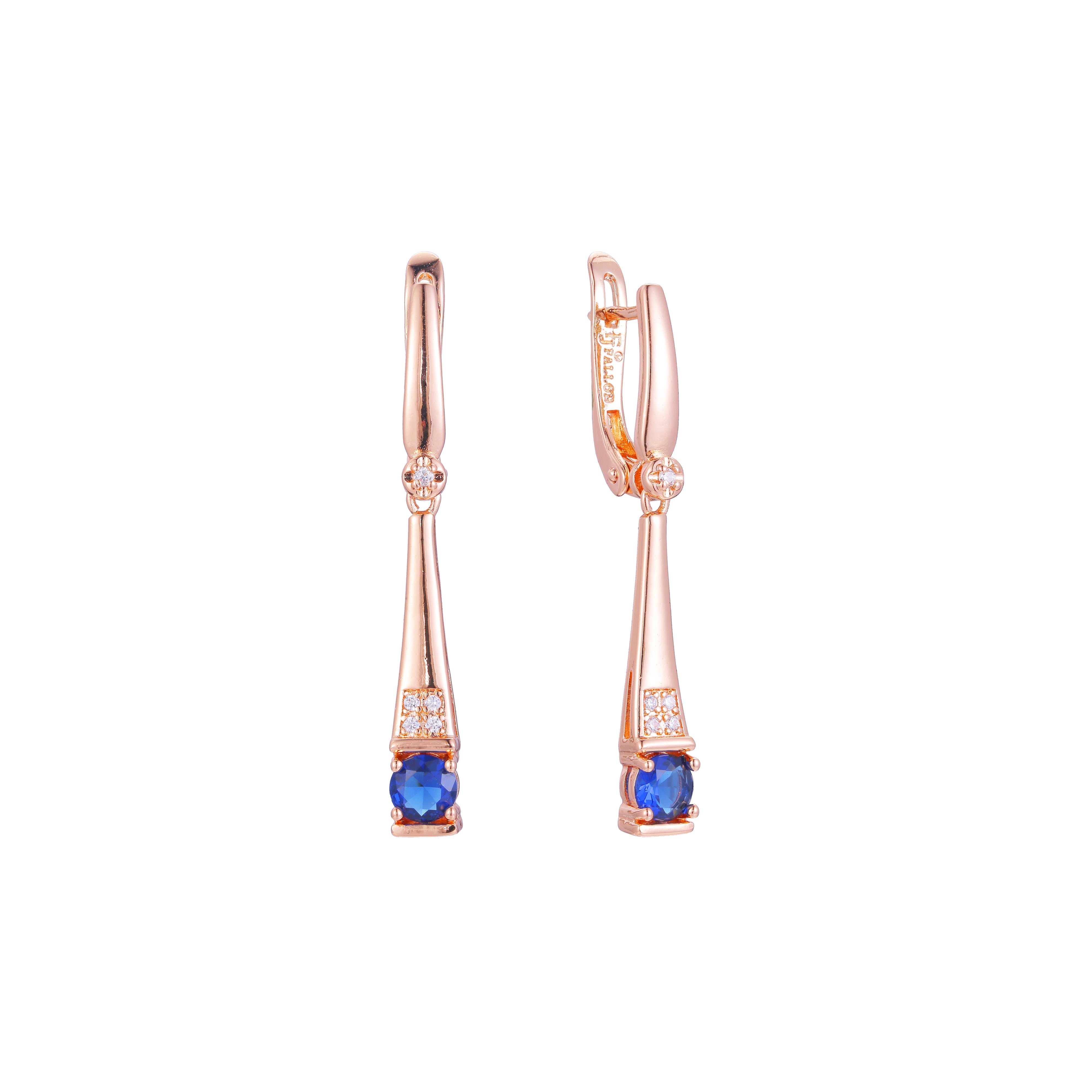 Aretes de racimo en Oro de 14K, baño de Oro Rosa colores