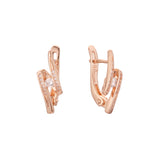 Aretes de racimo en Oro de 14K, Oro Rosa, baño de dos colores