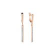 Earrings in Rose Gold, two tone plating colors