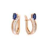 Earrings in Rose Gold, two tone plating colors