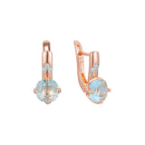 Aretes de racimo en Oro de 14K, Oro Rosa, baño de dos colores