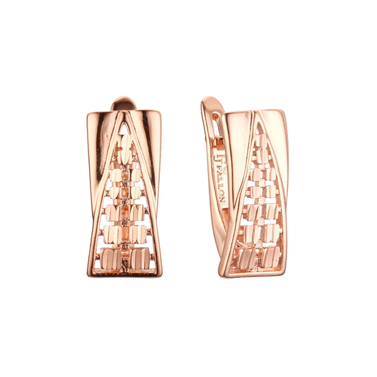 Earrings in Rose Gold, two tone plating colors