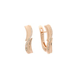 Paved white cz Rose Gold earrings