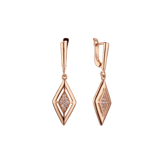 Earrings in Rose Gold, two tone plating colors