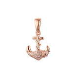 Rose Gold anchor pendant