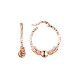 Hoop earrings in 14K Gold, Rose Gold, two tone plating colors