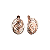 Rose Gold two tone earrings