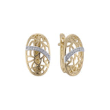 Earrings in 14K Gold, Rose Gold, two tone plating colors