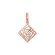 Pingente em ouro rosa de dois tons, cores banhadas a ouro 14K