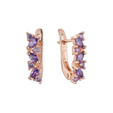 Cluster earrings in 14K Gold, Rose Gold plating colors