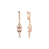 Earrings in Rose Gold, two tone plating colors