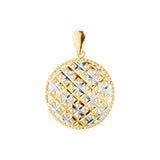 Net of cage elegante pingente de filigrana em ouro 14K, ouro rosa e ouro branco