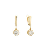 Halo earrings in 14K Gold, Rose Gold plating colors