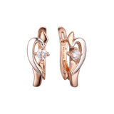 Earrings in Rose Gold, two tone plating colors