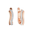 Earrings in Rose Gold, two tone plating colors