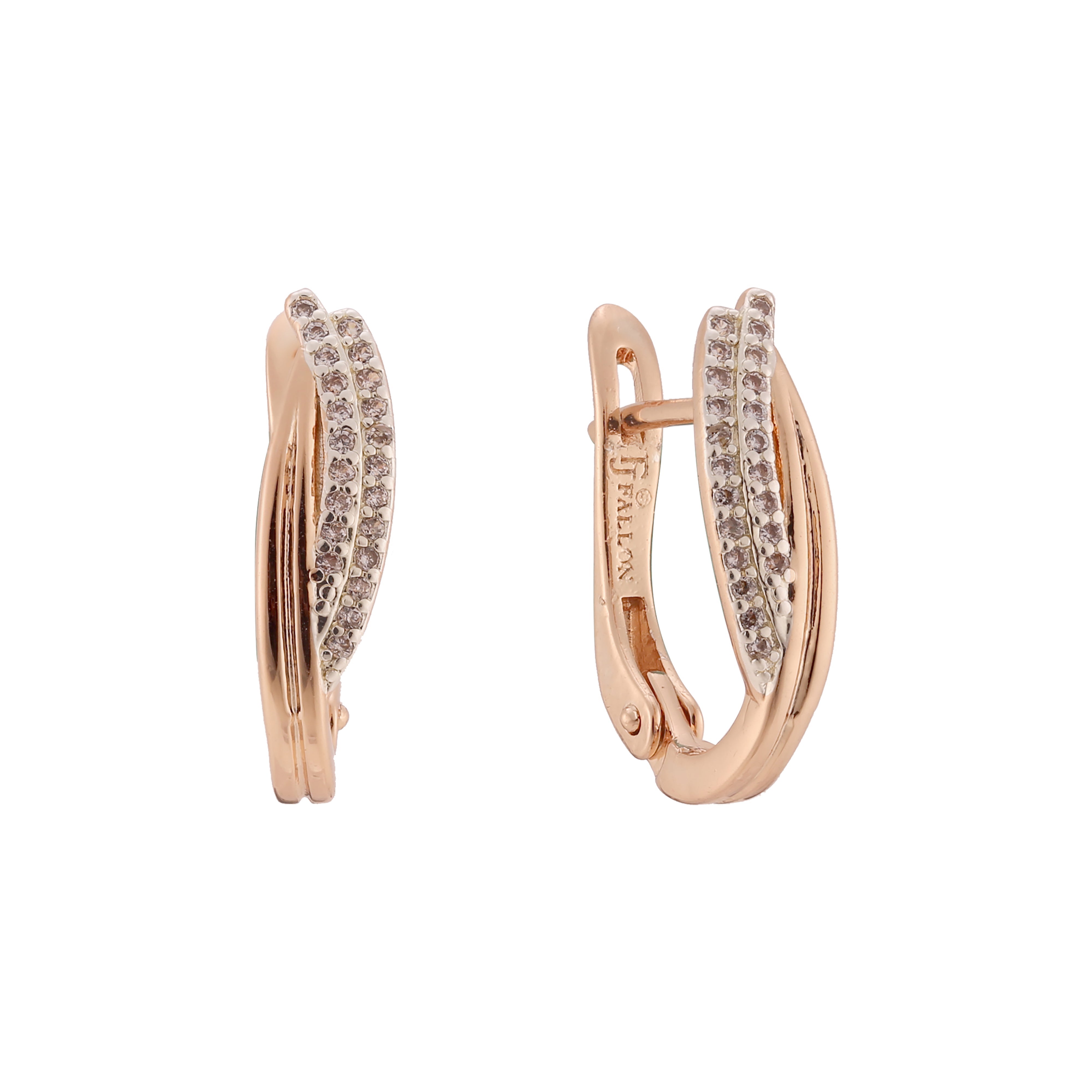 Rose Gold two tone earrings