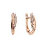 Rose Gold two tone earrings