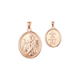 Virgin Hodegetria Smolensk pendant plated in Rose Gold colors