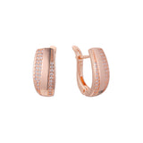 Earrings in 14K Gold, Rose Gold, two tone plating colors