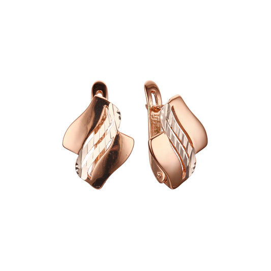 Rose Gold two tone earrings