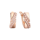 Earrings in Rose Gold, two tone plating colors