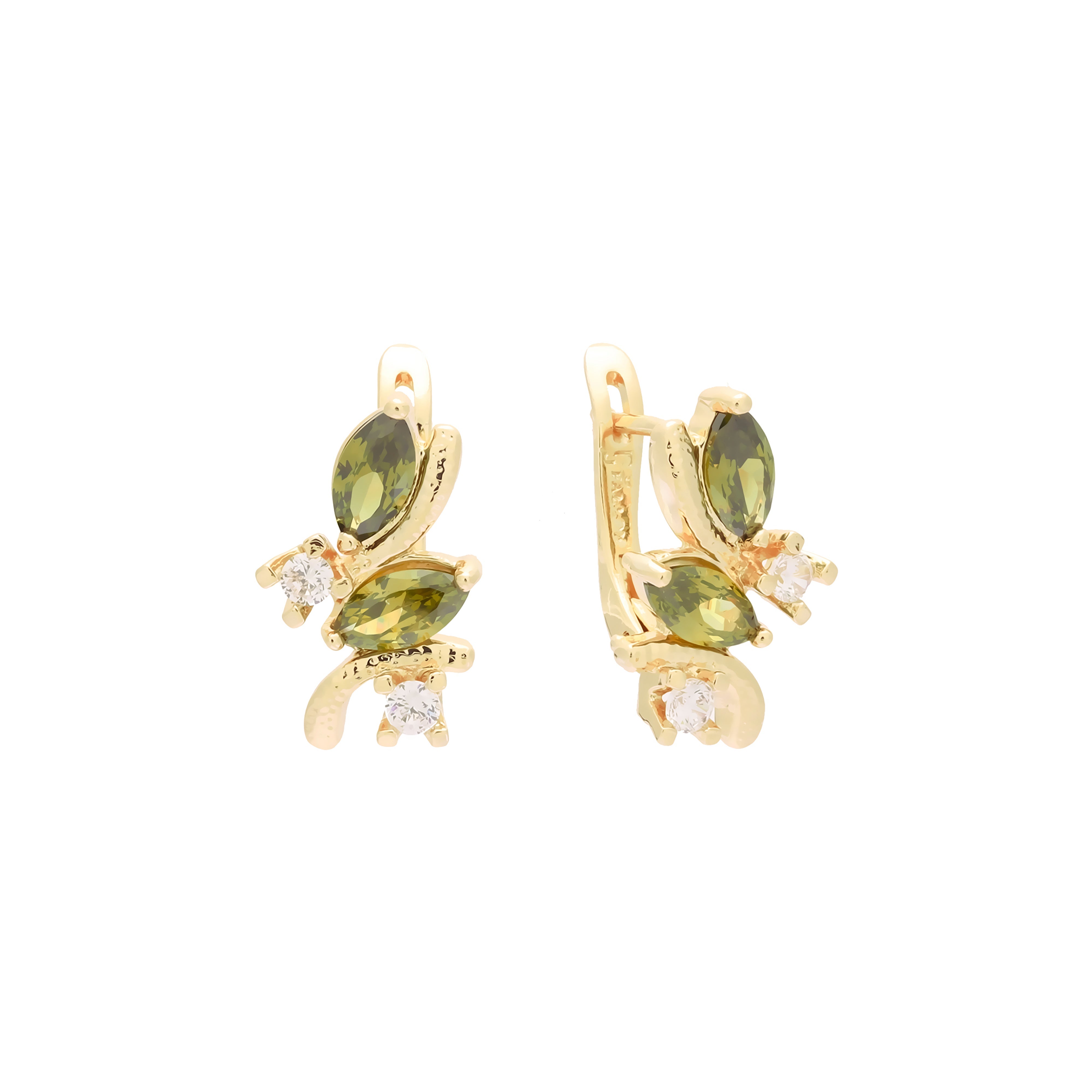 Pendientes en Oro de 14K, baño de Oro Rosa colores