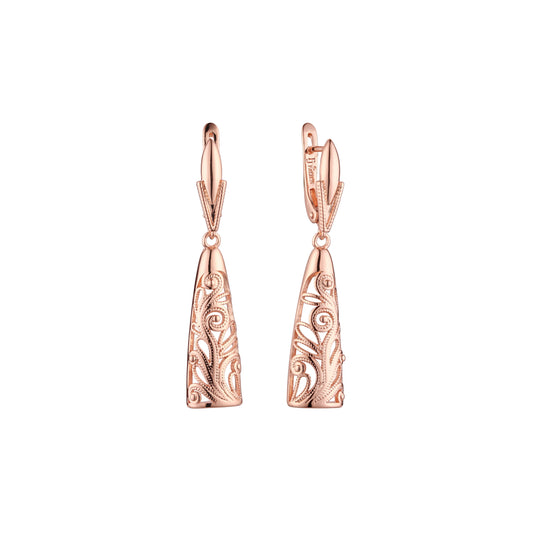 Pendientes en Oro de 14K, baño de Oro Rosa colores