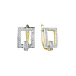 Earrings in 14K Gold, White Gold, Rose Gold, two tone plating colors