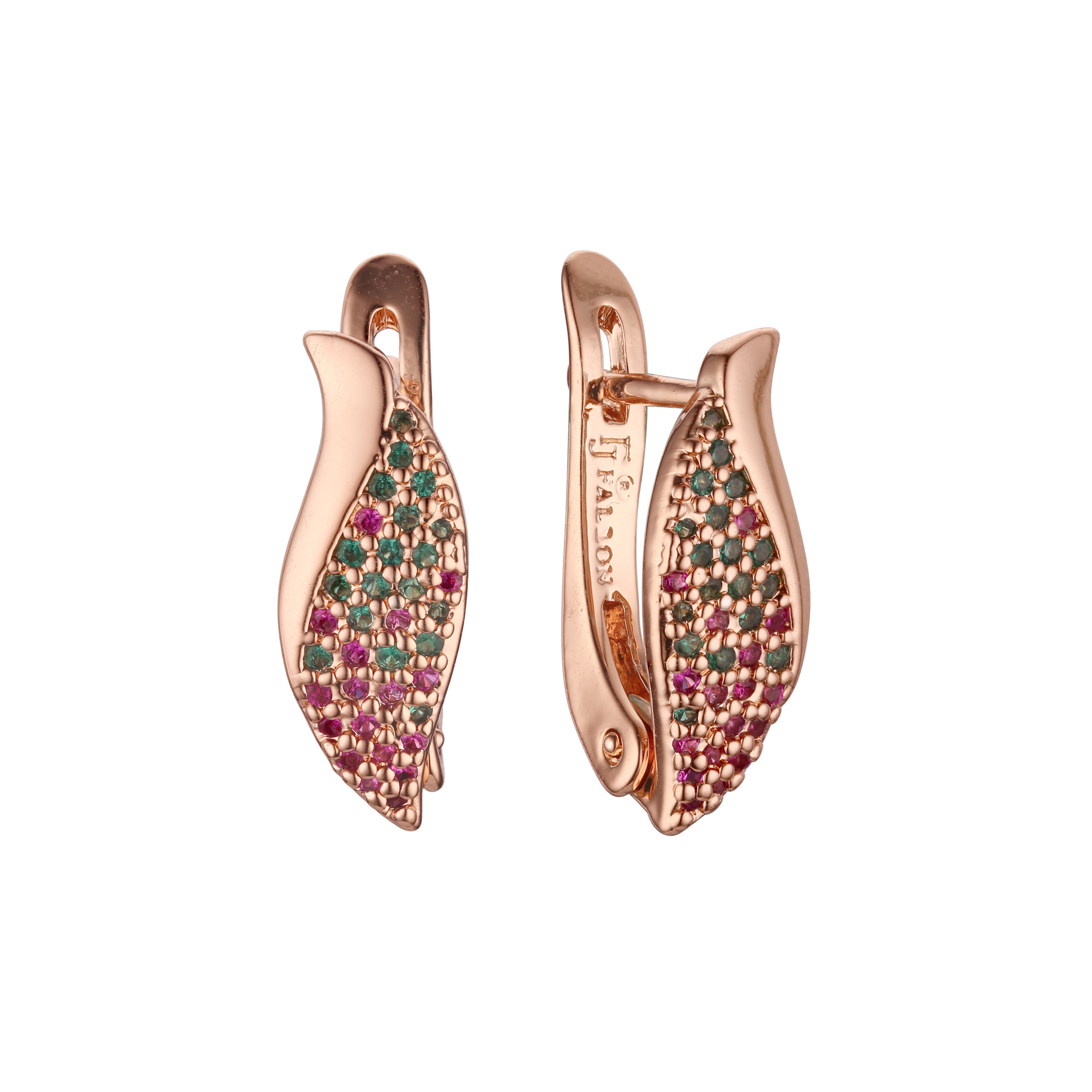 Pendientes de oro rosa