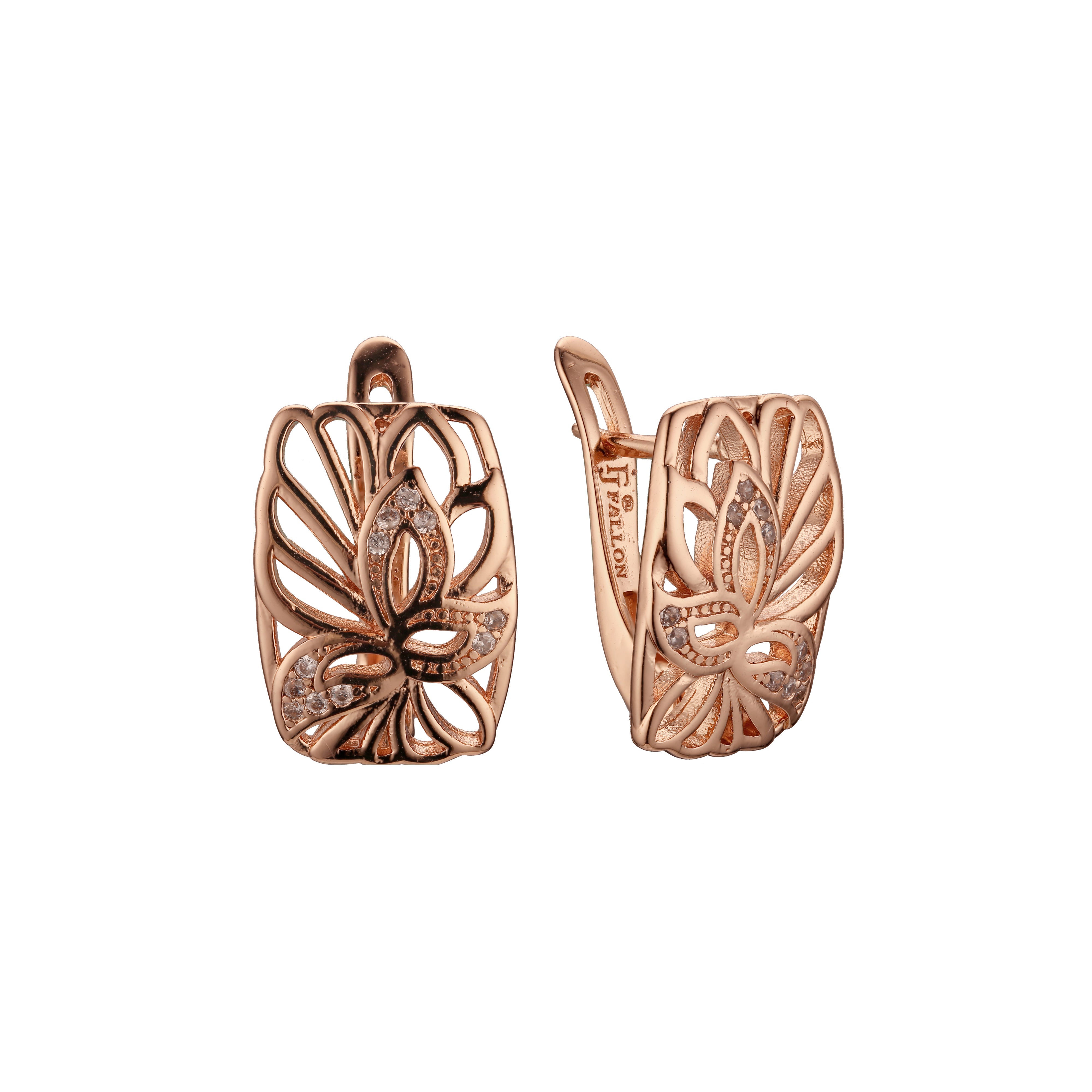 Pendientes de oro rosa