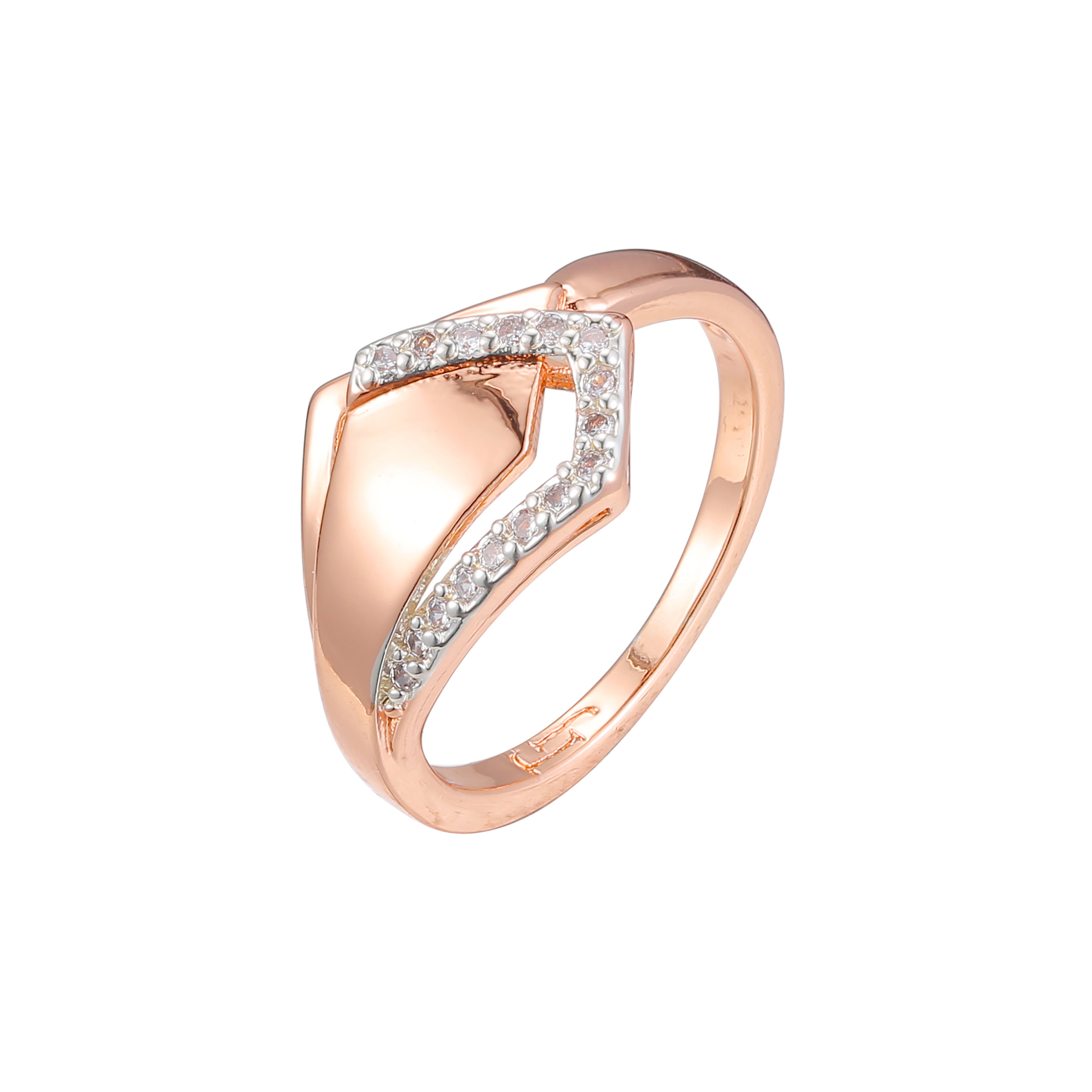 Rose Gold two tone rings